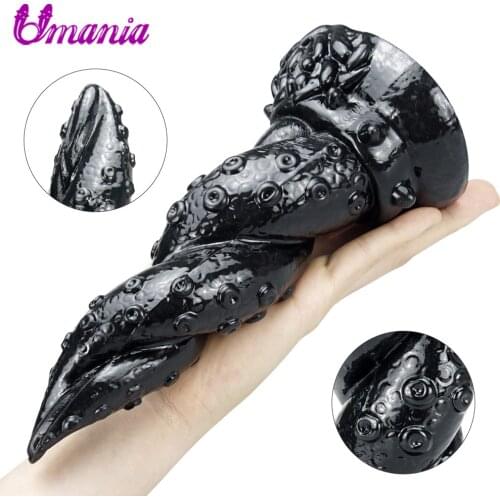 Octopus Dildo Penis Anal Sex Toys Butt Plug Tentacle Masturbation Sex Toy For Women and Men, Orgasm Anus Beads Silicone