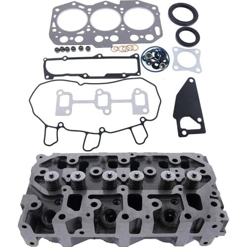 Complete Cylinder Head & Gasket Set For Yanmar 3TNV76 Komatsu 3D76E PC22MR-3 Engine