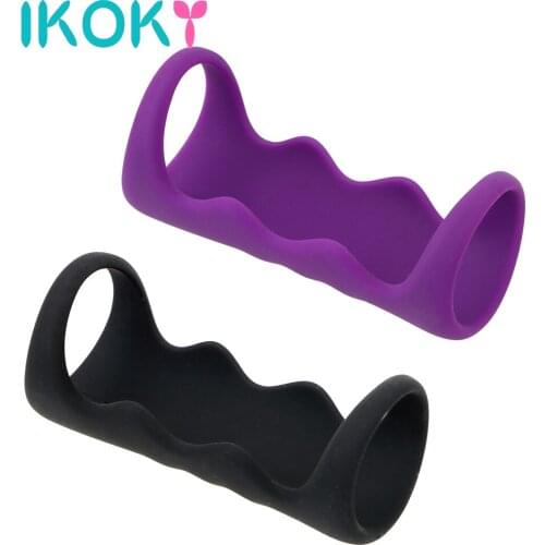 IKOKY Male Chastity Device Cock Rings Delay Ejaculation Sex Toys for Men Penis Rings Sex Products