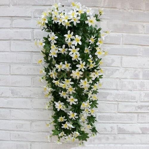 Artificial 5-branch Wall Hanging Ivy Vine Lily Flower Home Party Decor 7 Colors
