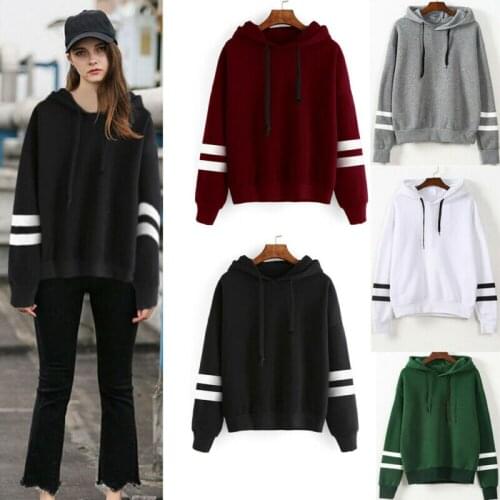 Fashion Spring Women Sweatshirt Casual Cool Hoodie Streetwear Sweatshirt Long Sleeve Blouse Jumper Pullover Tops Coat