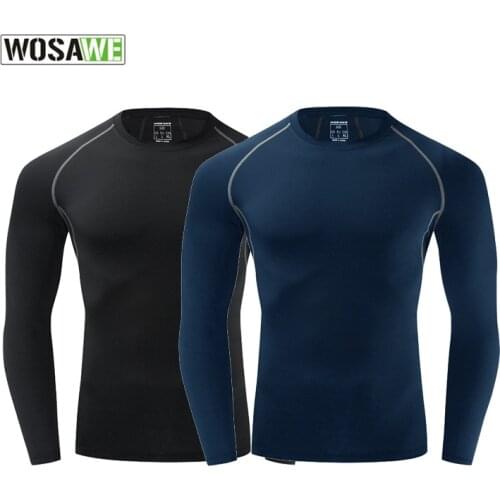 WOSAME Mens Cycling Sport Cycling Gym Clothing Cycling Sleeves Sportswear Bodybuilding Sports Fitness Long Sleeves Clothes