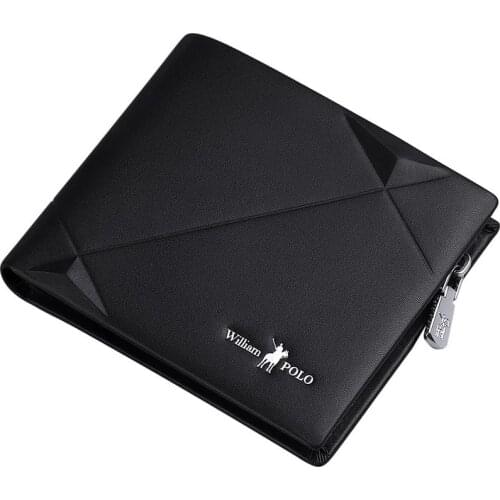 William Polo Italian Genuine Leather Mens Wallet Card Holder High Quality for Men Carteira Masculina Кошелек Мужской