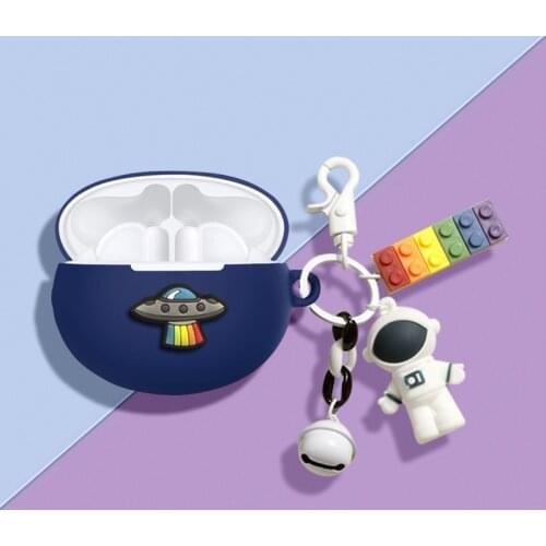 Soft Silicone Case For Huawei Freebuds 4i Headphone Charging Case Shockproof Protective Cover Headset Case with Keychain