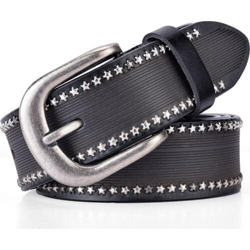 NGLKSTE Women's Leather Belts
