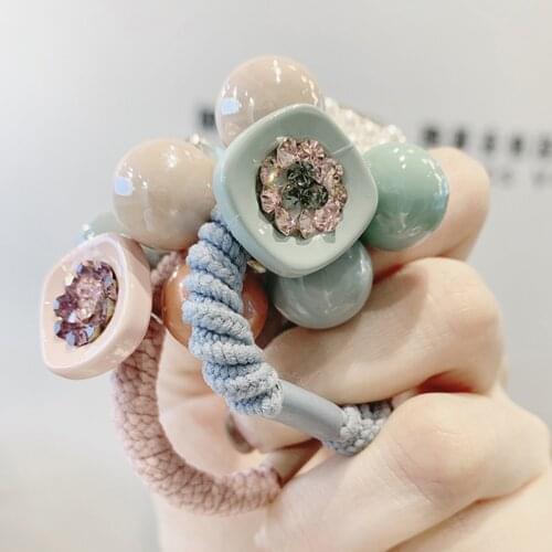 New Women Girls Flowers Simple Elastic Hair Bands Cute Rubber Band Scrunchie Headband Fashion Hair Accessories