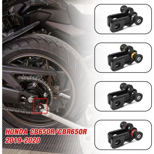 For Honda CB650R CBR650R CB650F CBR650F 2019 2020 Rear Wheel Axle Stand Pick Up Hook Chain Adjuster Block Swingarm Spool Slider