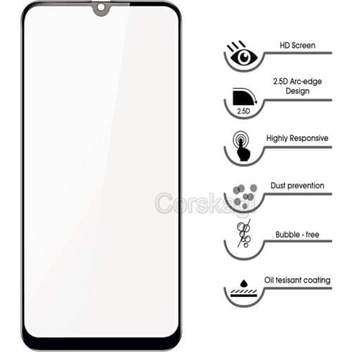 3 PCS Tempered Glass for Samsung Galaxy A50 A30 A30S A40 A20E A50S A70 A70S A10 A10S A20 A20S Full Coverage Screen Film