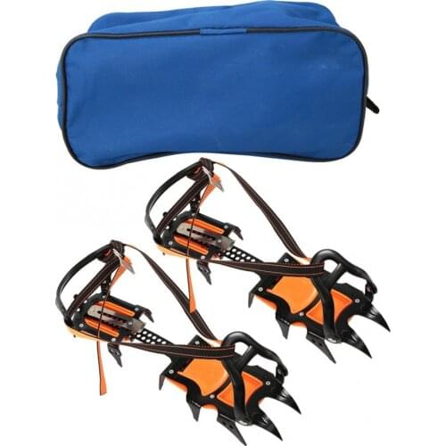 1 Pair Outdoor 12-Toothed Spring Claw Crampons Boots Non-Slip Ski Ice Shoes Cover Accessory For Climbing Accessory