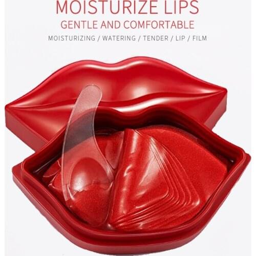 20Pcs/Box Cystal Cherry Hydrating Lip Mask Anti-Drying Moisturizing Lightening Nourishing Lips Lip Lines Jelly Lip Mask Lip Care