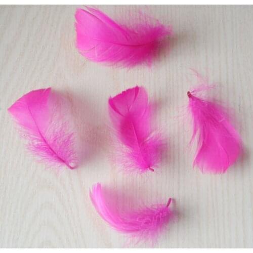 20Pcs/Lot Rose Color Natural 5-8cm Floating Goose Feather Plume For Wedding Hat DIY Crafts Headwear Hair Accessories Decoration