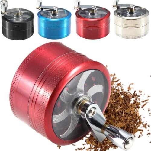 3 Layers Herb Spice Grinder Aluminum Mill Magnetic Pollinator 55mm Hand Hookah Pipe Tobacco Smoking Pipe Crusher Smoke Filter