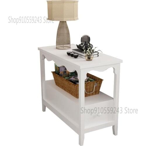Solid Wood Sofa Side Table Simple Side Cabinet Living Room Small Coffee Table Corner A Few Corner Cabinet Armrest Cabinet