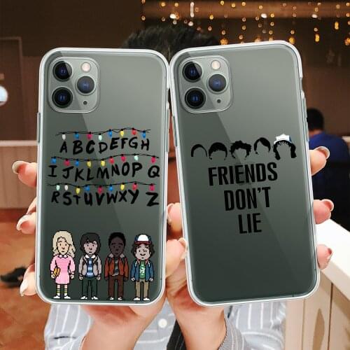 Stranger Things Christmas Lights Case for Iphone 12 11 Pro Max 7 8 Plus X XS XR XS MAX SE 2020 Silicone Transparent Clear Cases