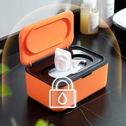 Desktop Tissue Box Holder Modern Dustproof Easy Use Wet Wipes Dispenser Holder For Home Office TS2 Home Storage Organization