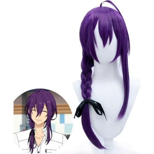 HSIU Brand Ensemble Stars 2 ALKALOID cosplay Ayase Mayoi Purple Braid Long wig Fiber synthetic wig