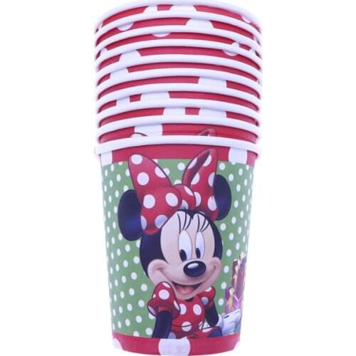 RED Minnie Mouse Cartoon Birthday Party Decorations Plate Tablecloth Paper Cup Napkin Birthday Party Decoration Kids