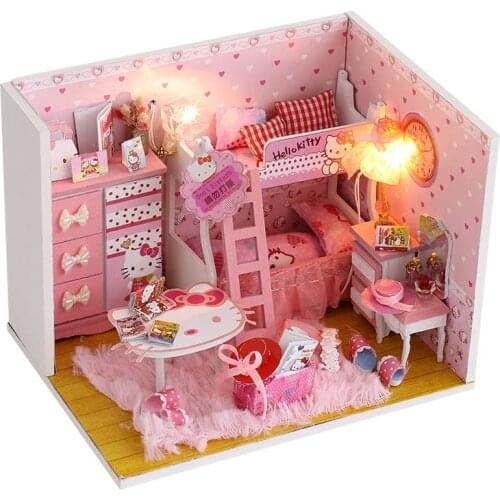 Doll House Miniature DIY Dollhouse With Furnitures Wooden House Toys For Children Birthday Gift