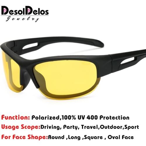 Polarized Sunglasses Men Brand Design Driving Sun glasses Square Night Vision Glasses For Men High Quality UV400 Eyewear G40
