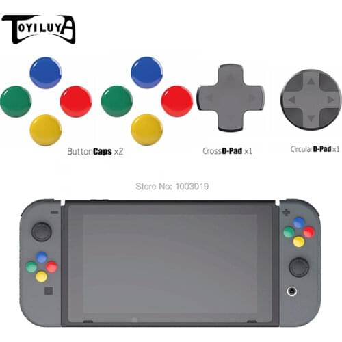 Skull & Co. D-Pad Button Cap Set Thumb Stick Grip for Nintend Switch Joy-Con Controller
