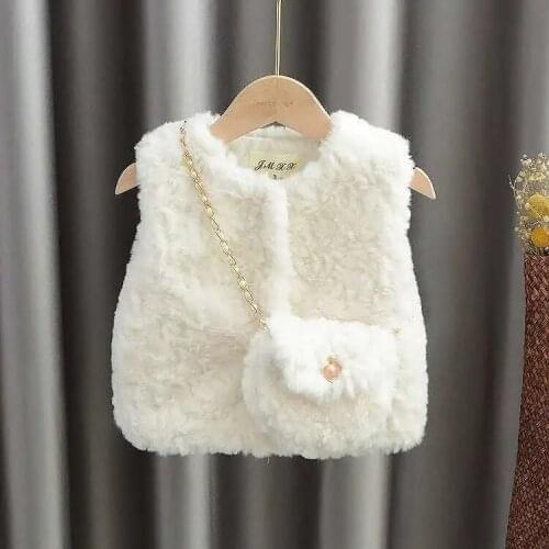 2020 new spring autumn/winter Girls Kids Plush cute vest comfortable cute baby Clothes Children Clothing