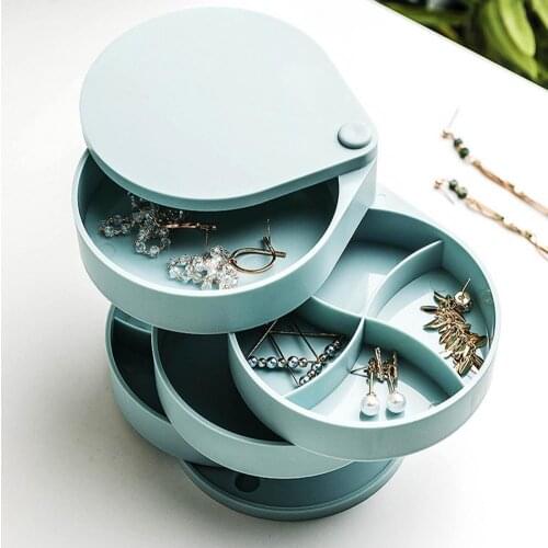 Jewelry Organizer Display Jewelry Case 4-Layer Waterproof Plastic Long Lasting Earring Holder Jewelry Box for Necklaces