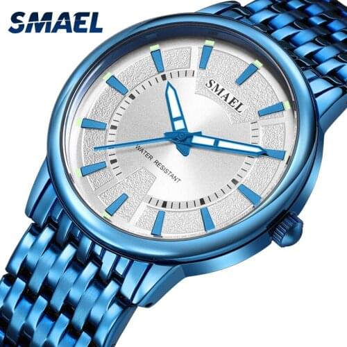 SMAEL Luxury Mens Watch Clock 2021 Top Brand Steel belt Sports Watches Mens Waterproof Quartz Wristwatch Relogio Masculino Gift