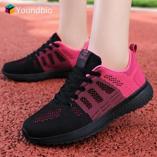 YOUNDBIO 2021 Sport Running Shoes Women Breathable Air Mesh Sneakers Female Comfortable Casual Walking Sneakers Chaussure Femme