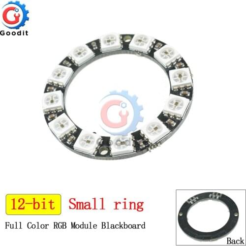 WS2812B RGB LED Ring 12 Bits WS2812 5050 RGB LED Lights with Integrated Driver Module for Arduino 16bit LED Lamp Panel Module