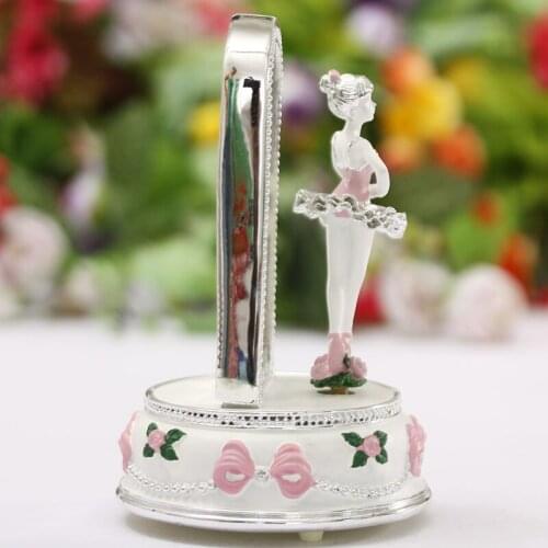 Dancing Ballet Girl Swan Lake Rotating Music Box Mirror Girlfriend Birthday Gift