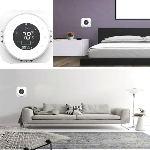 Thermostat 24VAC Wifi Heat Pump Thermostat New Fahrenheit Alexa/Google Home Tuya Programmable Home Room Temperature Controller