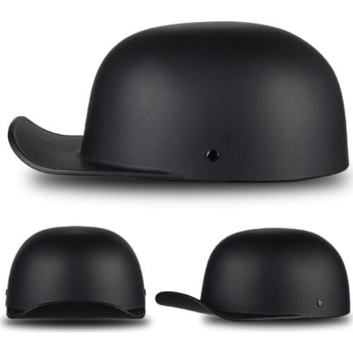 Unisex Vintage Motorcycle Helmet Open Face Retro Half Helmet Motorbiker Moto Rinding Crash Scooter Chopper Biker Helmet Black