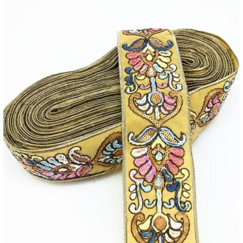 High quality Exotic embroidery lace 60MMx100CM Woven Ribbon lace accessories DIY cloth skirt tablecloth bag