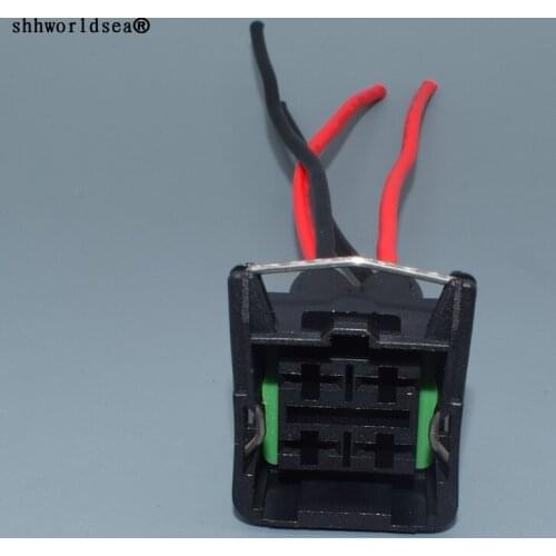 Worldgolden 4 Pin Female Auto Connector 6.3 Series Socket For VW With Terminals 357941165