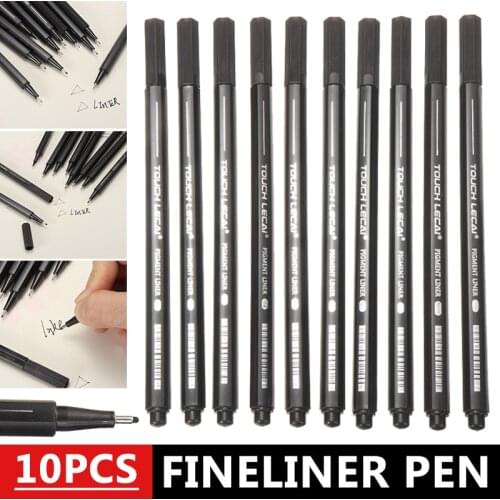 10 Sizes Black Fineliner Pens Sketch Drawing Manga Fine Point Art Marker Pen For Advertising Sales Promotion Exhibition