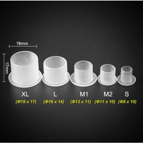 100PCS Tattoo Kits Accessory Plastic Disposable Microblading Tattoo Ink Cups Permanent Makeup Pigment Clear Holder Container Cap