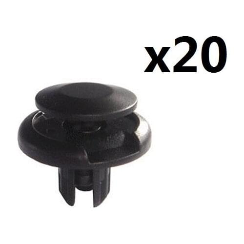 20pcs For Acura For Honda 91512-SX0 Nylon Front Fender Push-Type Rivet Retainer Clip RL, For Accord, Prelude & Odyssey 1994-On