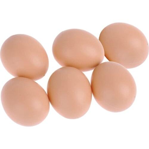 40pcs Realistic Plastic Fake Eggs for DIY Home Decor Chicken Coop Accs