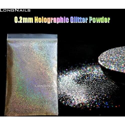 0.2mm Super-FINE HoloGraphic Laser Flashing Nail Glitter Powder 19Color 50g/Bag Japanese Dazzle Powder 1/128 Nail Glitter 0.2LSD