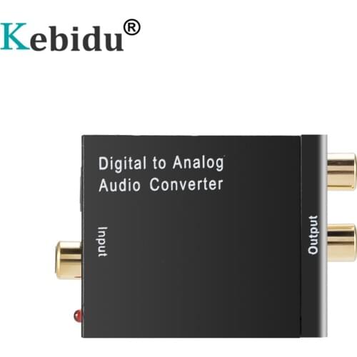 DAC Digital to Analog Audio Converter 3.5MM Jack 2*RCA Amplifier Decoder Optical Fiber Coaxial Signal to Analog Spdf Stereo