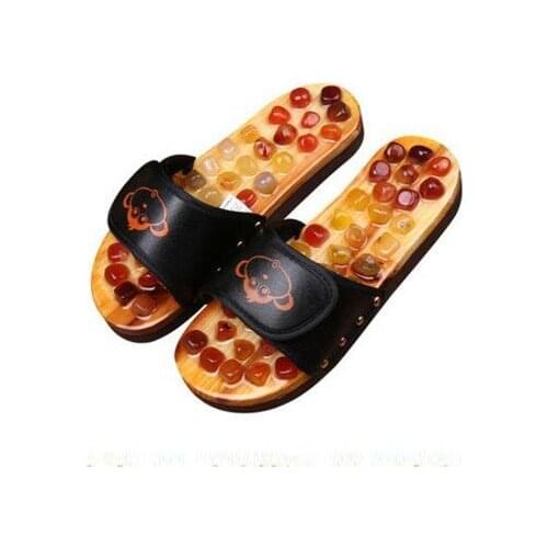 D002 Pebbles massage slippers care foot massage shoes summer agate household cool slippers for men and women