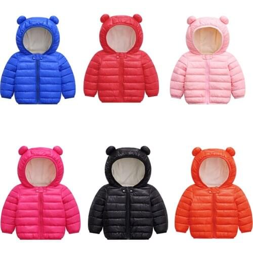 2020 Winter Boys Down Jacket Girls Hooded Outerwear Baby Thick Warm Lamb Velvet Jacket Children Outerwear Coats Zipper Jacket