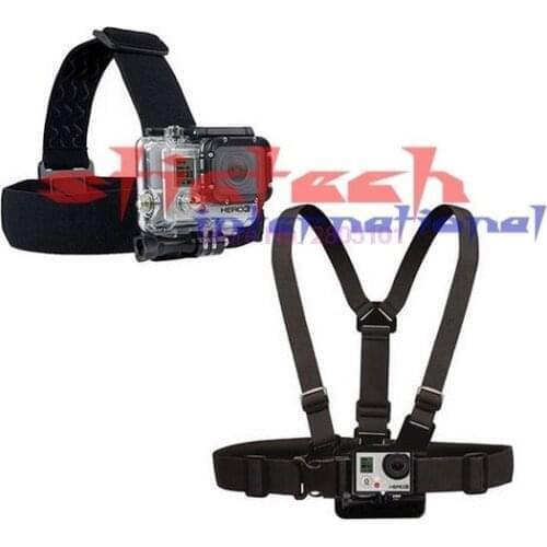 By dhl or ems 20pcs Simple Helmet Head Strap Belt Mount Camera Fixed Headband Adjustable Anti-Skid for Hero 4 3 HD