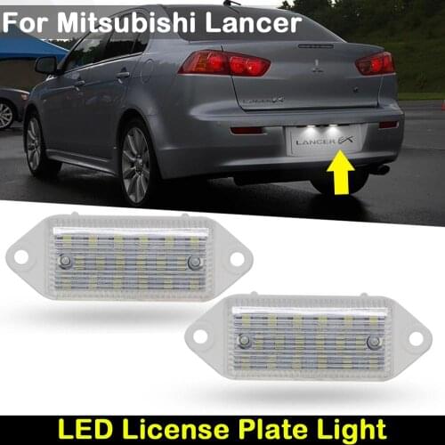 For Mitsubishi Lancer 2003-2017 Car Rear White LED License Plate Light Number Plate Lamp