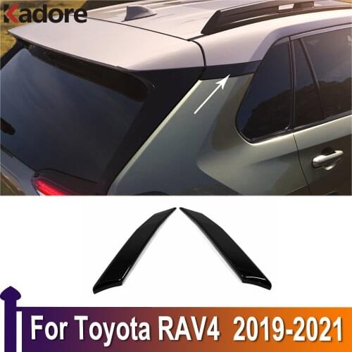 For Toyota RAV4 RAV 4 2019 2020 2021 Carbon Fiber Car Window C-pillars Decorative Sticker Exterior Car Accessories Car Styling
