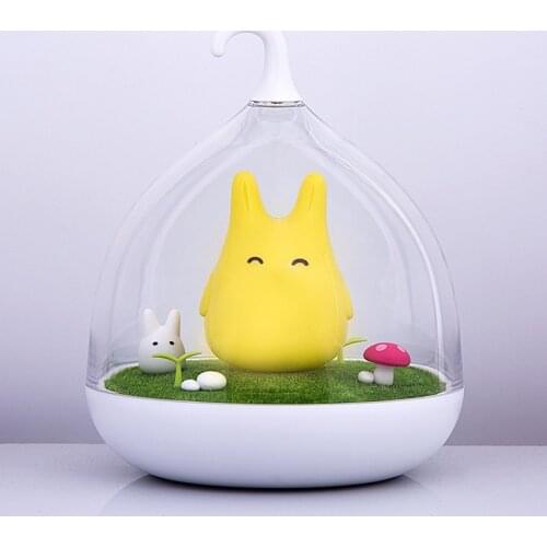Fantasy Elf Micro Landscape LED Night Light Portable Easy Light Touch Sensing Totoro Table Light Sleeping Light