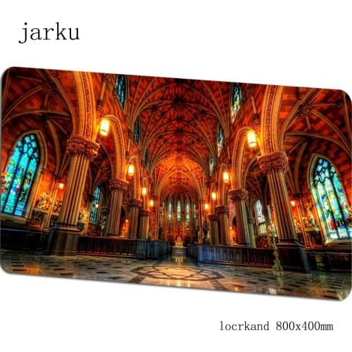 Cathedrals mouse pad gamer 800x400x3mm notbook mouse mat Fashion gaming mousepad large HD pattern pad mouse PC desk padmouse