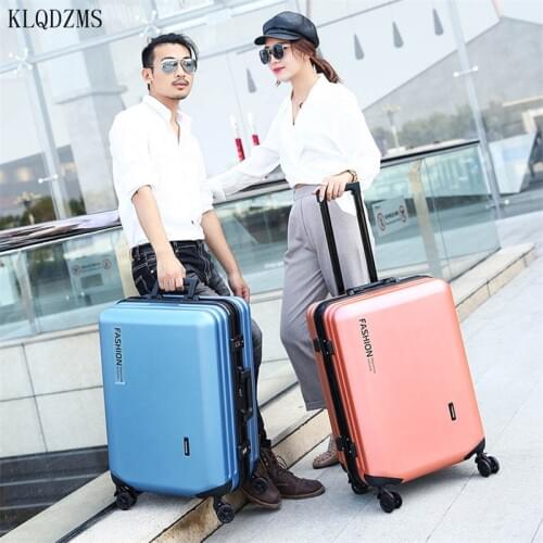 KLQDZMS 20/22/24/26inch PC Suitcase Rolling Luggage Business Travel Suitcase Carry on Spinner Wheel lock women men