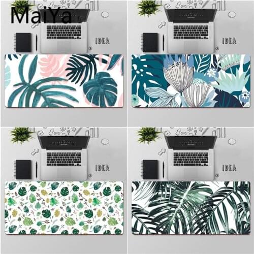 Maiya Top Quality Summer palm leaves DIY Design Pattern Game mousepad Free Shipping Large Mouse Pad Keyboards Mat