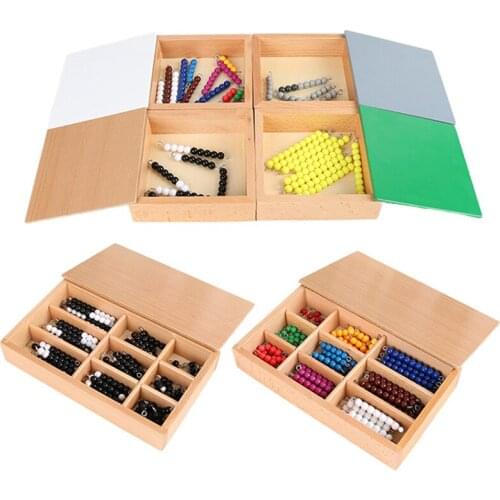 Arithmetic Beaded Mathematical Toy Montessori Black/Gray/Color Beaded Stick Boxed Mathematical Operation Learning Teaching Aids